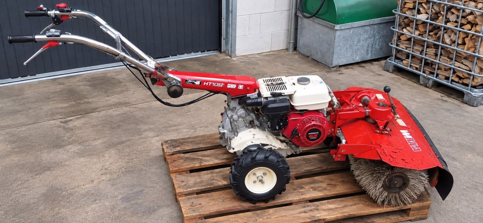 blaadjes? Honda F410 met borstel -  nieuwe riem en gaskabel, Ophalen of Verzenden