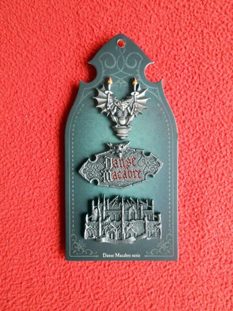 Efteling: Danse Macabre: Pins: serie, Verzamelen, Efteling, Ophalen of Verzenden, Nieuw, Button of Speldje