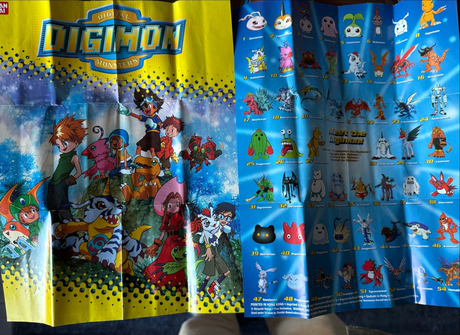 2 Digimon posters - zie de staat op de foto’s, Ophalen of Verzenden, A1 t/m A3, Film en Tv, Rechthoekig Staand
