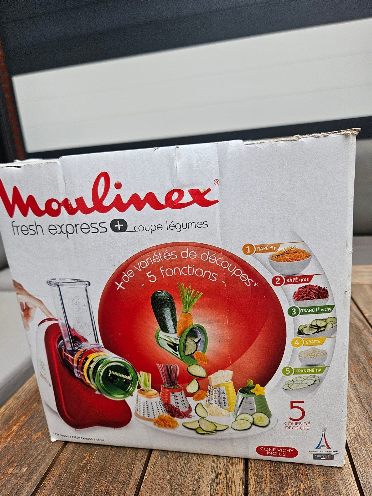 Moulinex Fresh Express Plus Coupe Légumes - 5 functies, Minder dan 1 liter, Ophalen of Verzenden, Gebruikt, 1 snelheid