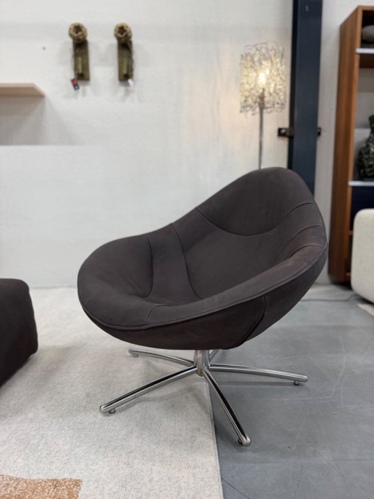 Nieuw Label van den Berg Hidde Draai Fauteuil Chroom Bruin, Nieuw, Ophalen of Verzenden, Label, 75 tot 100 cm