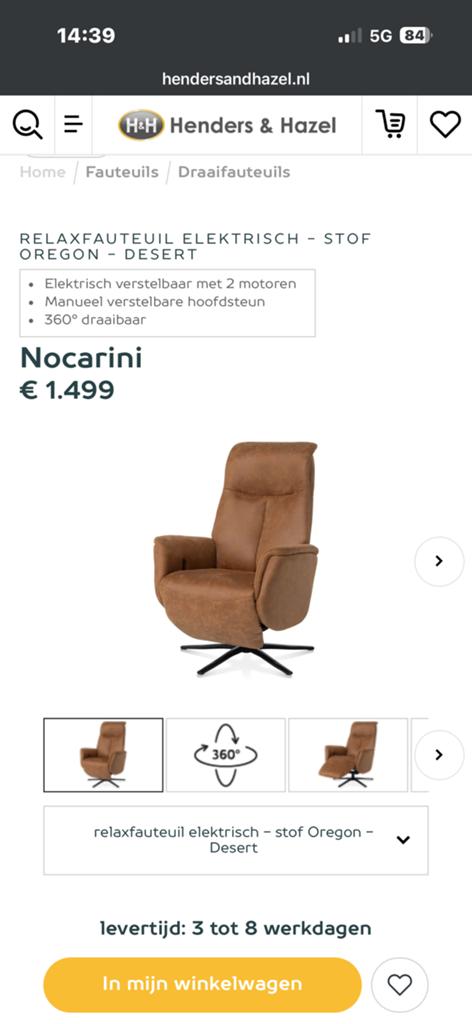 Mooie stoel, relaxfauteuil, Huis en Inrichting, Ophalen, Zo goed als nieuw, 75 tot 100 cm, 50 tot 75 cm