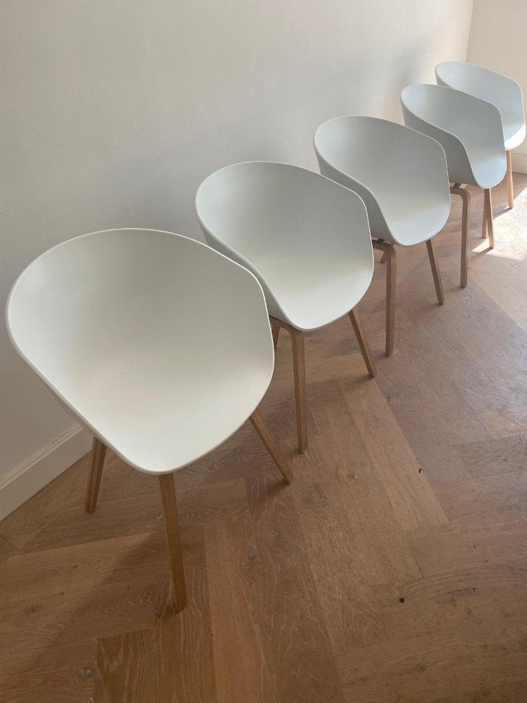 6x HAY stoelen about a chair AAC 22, Ophalen, Wit, Vijf, Zes of meer stoelen, Overige materialen