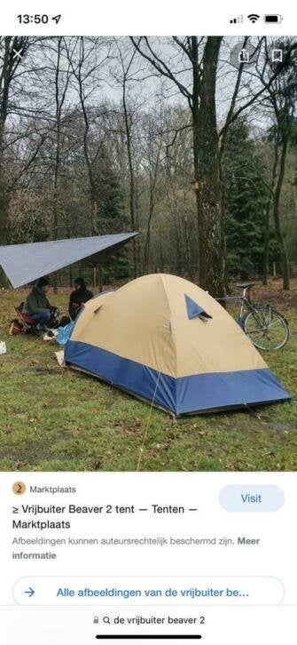 De Vrijbuiter Beaver 2 tent - Compact en compleet, Ophalen, Gebruikt, Tot en met 2