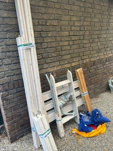 kinderbed, Ophalen, Gebruikt, Lattenbodem, 100 cm of meer
