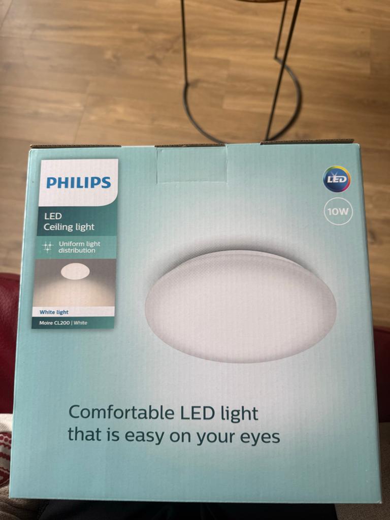 Philips LED Plafondlamp Moire CL200 Wit 10W, Ophalen, Nieuw, Kunststof