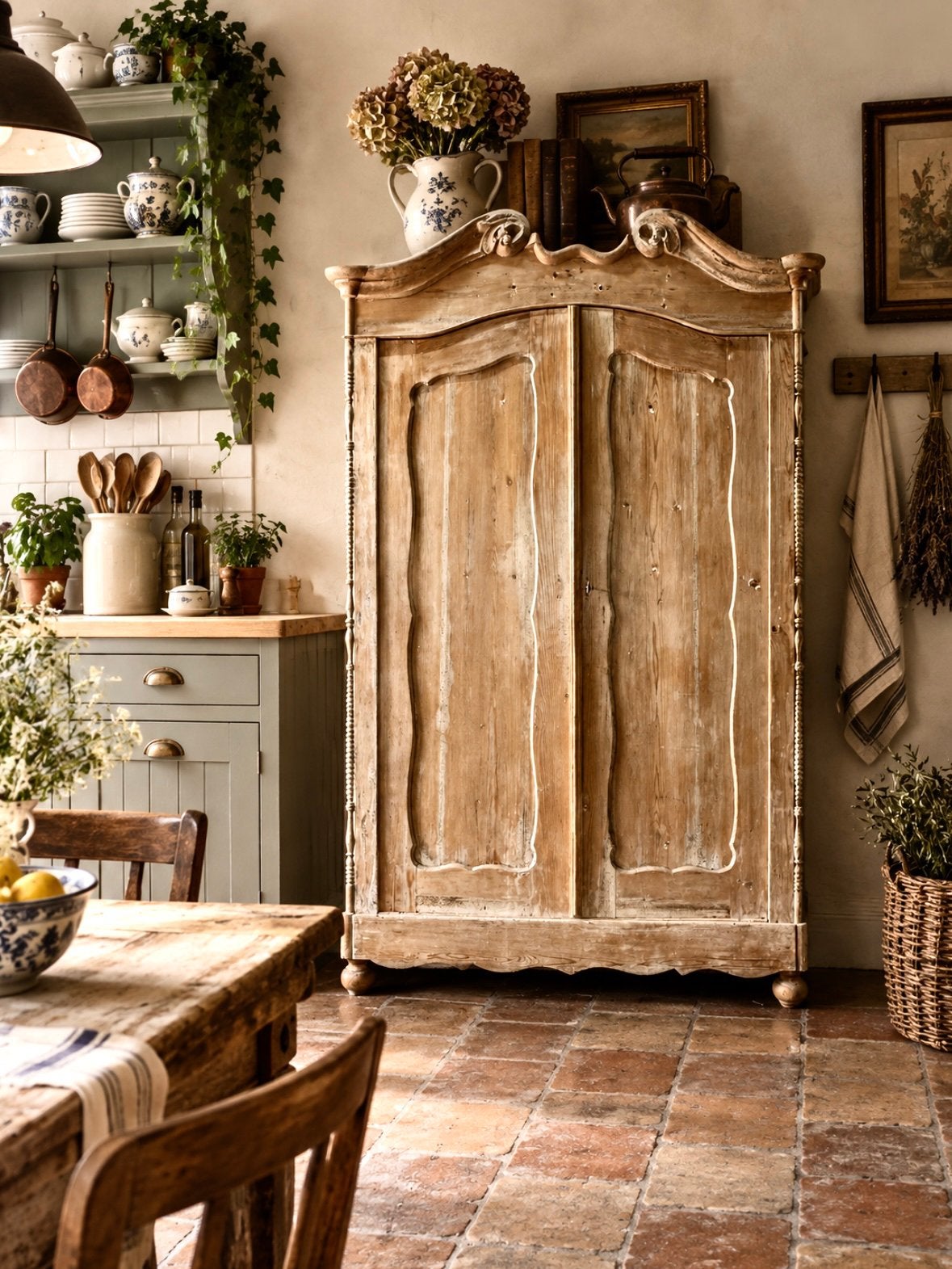 *Antieke grenen kast - brocante Schitterend exemplaar*, Ophalen, 25 tot 50 cm, Grenenhout