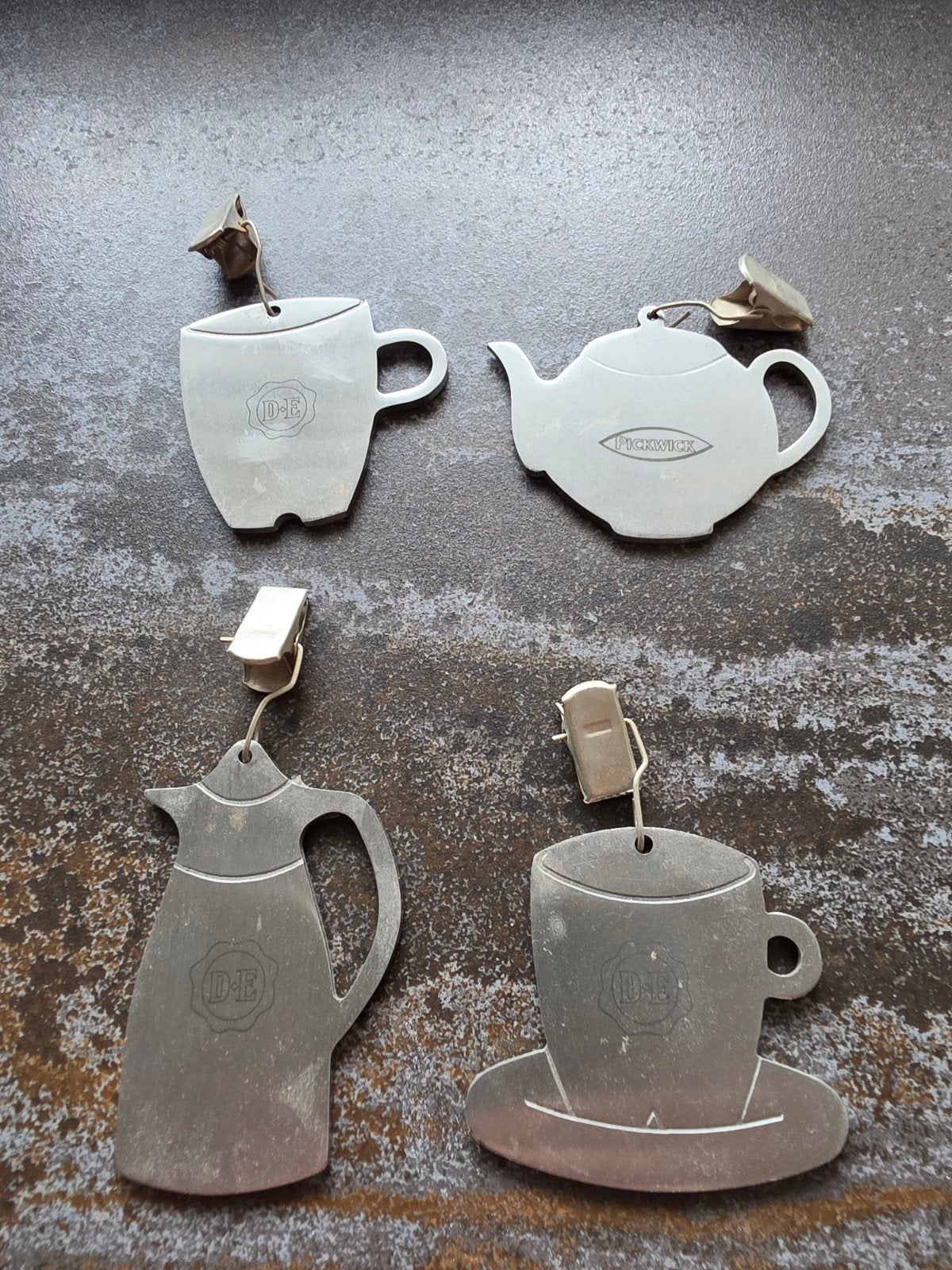 Vintage Douwe Egberts en Pickwick theezakjeshouders, Ophalen of Verzenden, Gebruikt