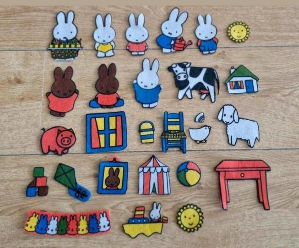 Nijntje vilt figuren ( Nijntje, Betje Big enz.. ), Ophalen of Verzenden, Zo goed als nieuw