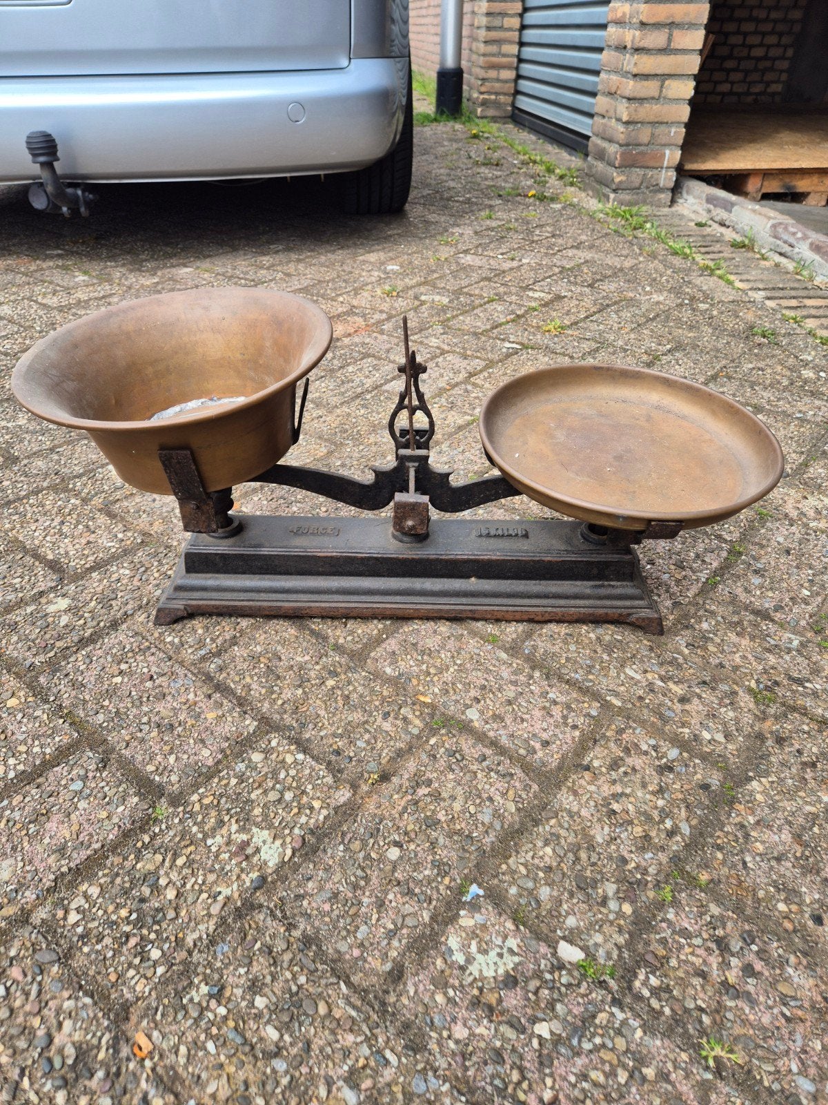 Antieke weegschaal vintage weeg schaal, Ophalen