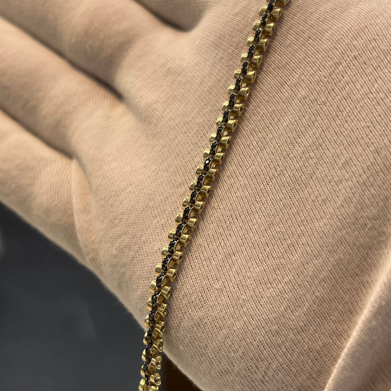 14 karaat gouden armband rolex schakel nieuw, Ophalen of Verzenden