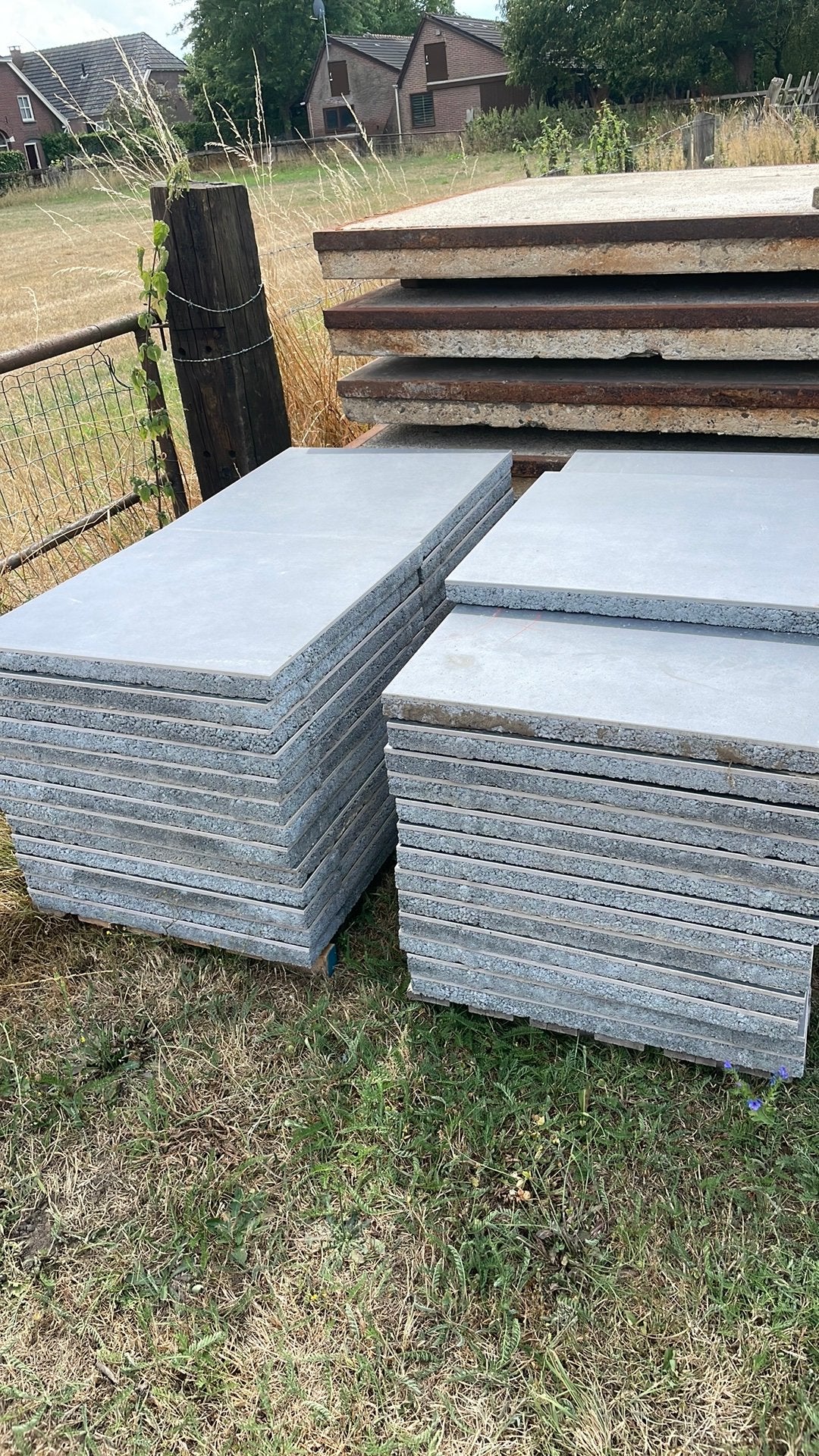 Te koop keramische terras tegels 60x60x4 cm, Tuin en Terras, Ophalen, Zo goed als nieuw