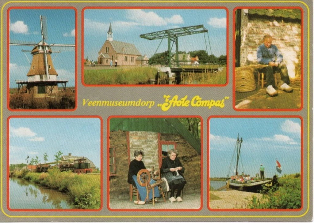 Ansichtkaart Barger-Compascuum, 6-luik, Veenmuseum, Ophalen of Verzenden, 1980 tot heden, Gelopen, Drenthe