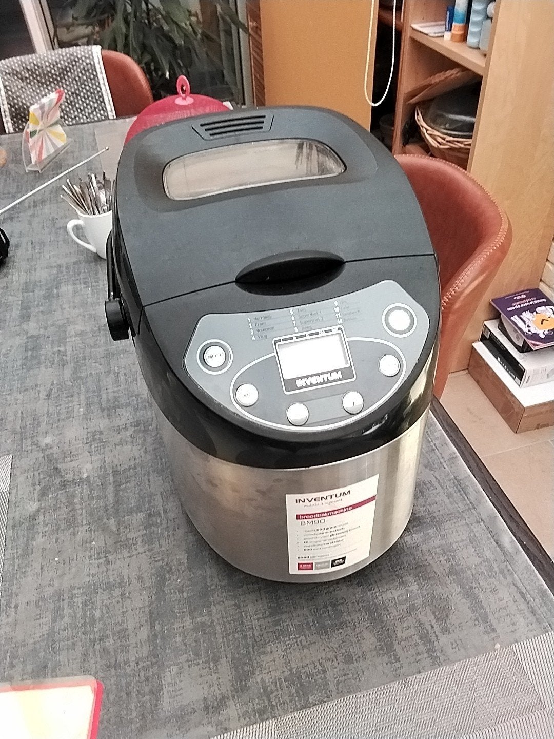 Inventum BM90 Broodbakmachine, Gebruikt, 800 tot 1200 gram deeg, Kijkvenster, Ophalen