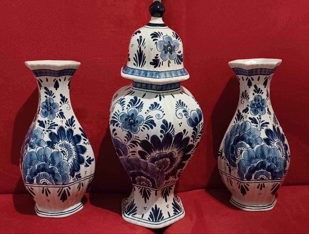 3 Delfts Blauwe vazen, Ophalen of Verzenden