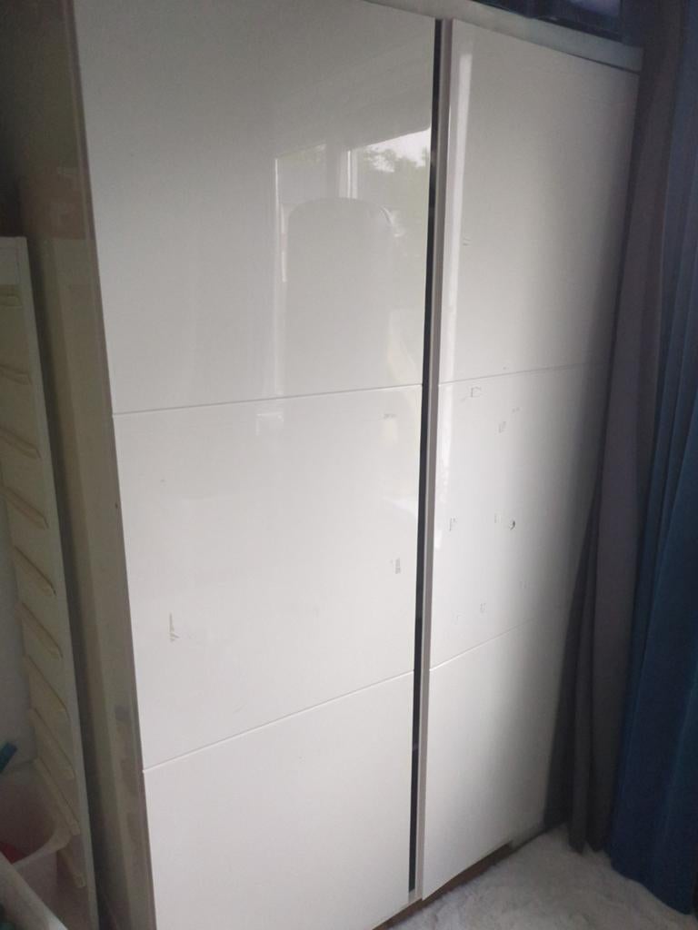 Witte glimmende kast en commode van Baby Dump, Ophalen, Gebruikt, 50 tot 70 cm, 100 cm of meer