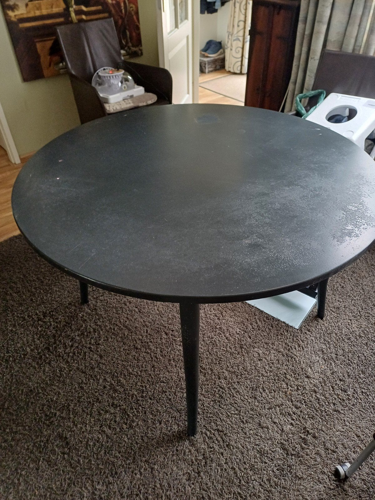 ronden eettafel hout 1.20, Ophalen, Rechthoekig, 200 cm of meer, 50 tot 100 cm