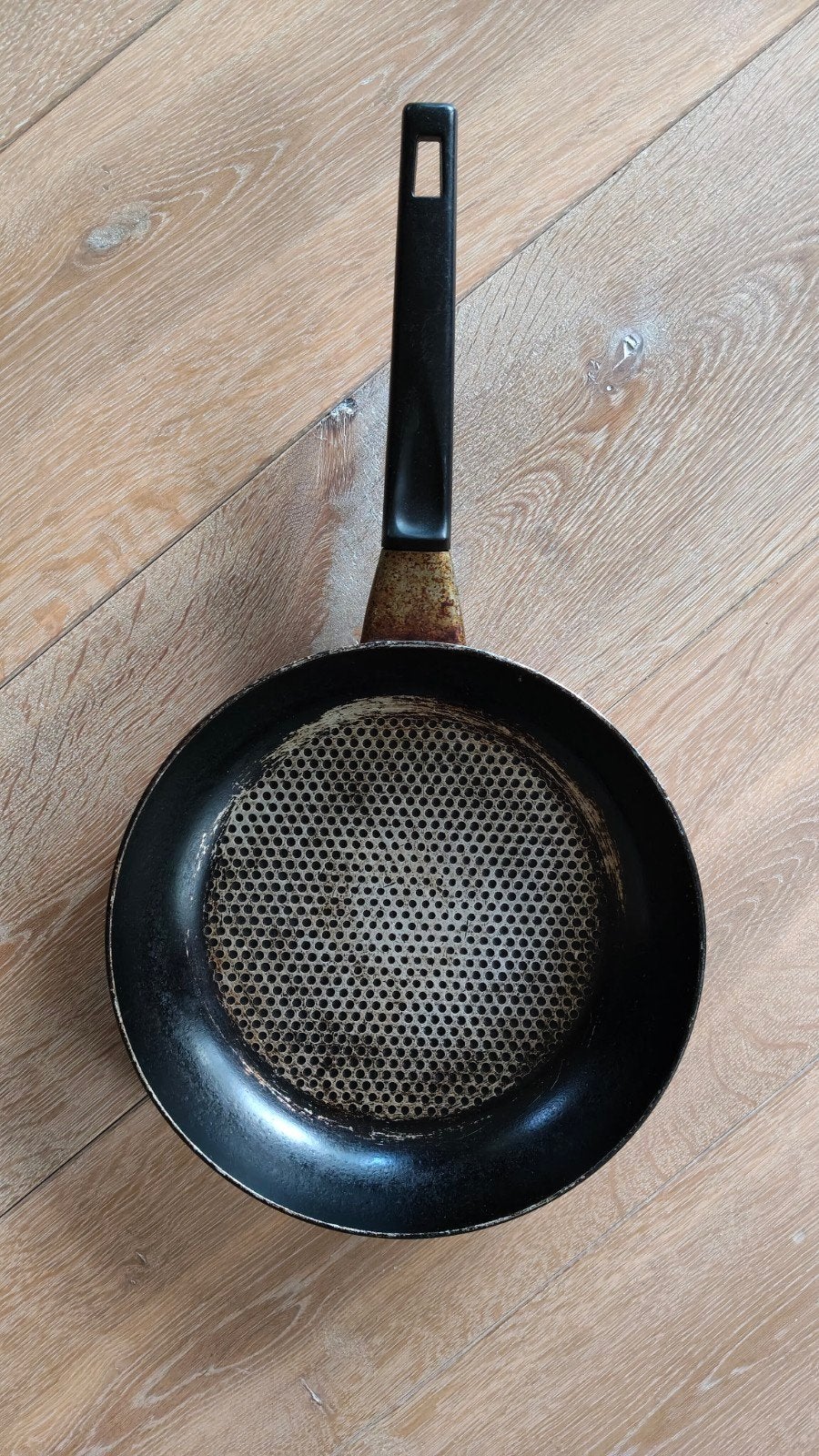 Fijne koekenpan - 24 cm diameter, Ophalen, Gebruikt, Rvs, Koekenpan