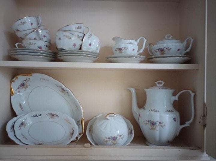 Prachtig oud ontbijt servies, Antiek en Kunst, Antiek | Servies compleet, Ophalen of Verzenden