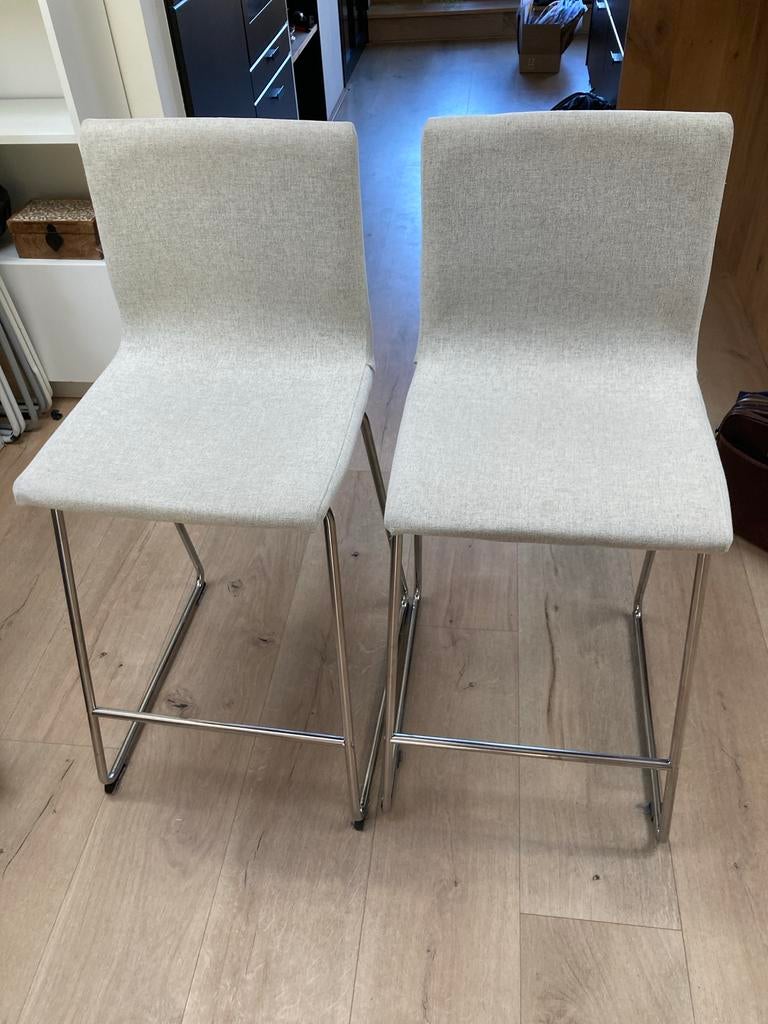 Ikea Volfgang barkrukken 63 cm hoog z.g.a.n., Ophalen, Met voetsteun, 60 tot 90 cm, Zo goed als nieuw