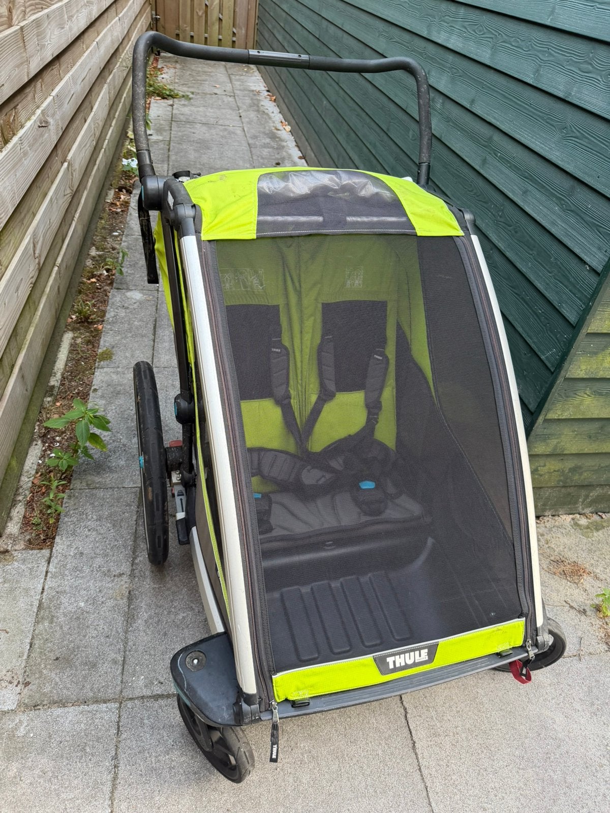 Thule cab 2 fietskar inclusief hardloopset!, Ophalen, Gebruikt, Vering, Minder dan 20 kg