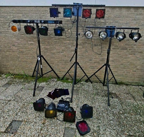 Complete lichtset met statieven en dimmers, Muziek en Instrumenten, Ophalen, Gebruikt