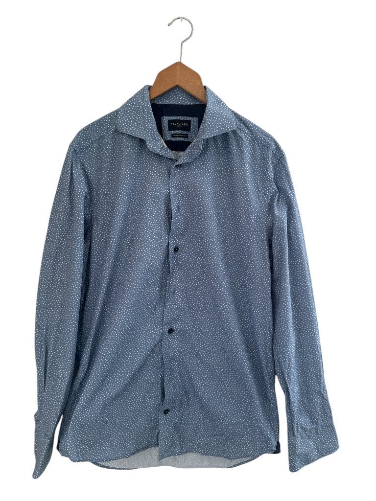 Cavallaro Napoli blouse M, Kleding | Heren, Blauw, Zo goed als nieuw, Halswijdte 39/40 (M), Ophalen of Verzenden