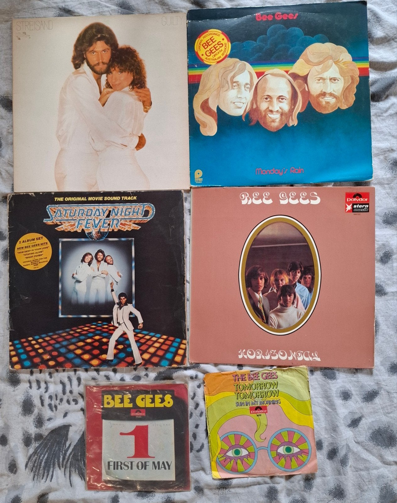 4 Bee Gees LP'S en 3 singles, LP, Gebruikt, Pop, 7 inch