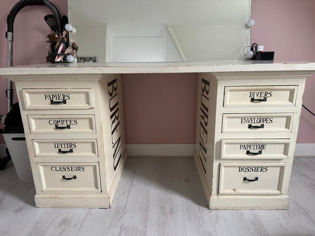 Rivièra Maison bureau met lades, Huis en Inrichting, Kasten | Kledingkasten, Ophalen, Gebruikt, 150 tot 200 cm, Minder dan 100 cm