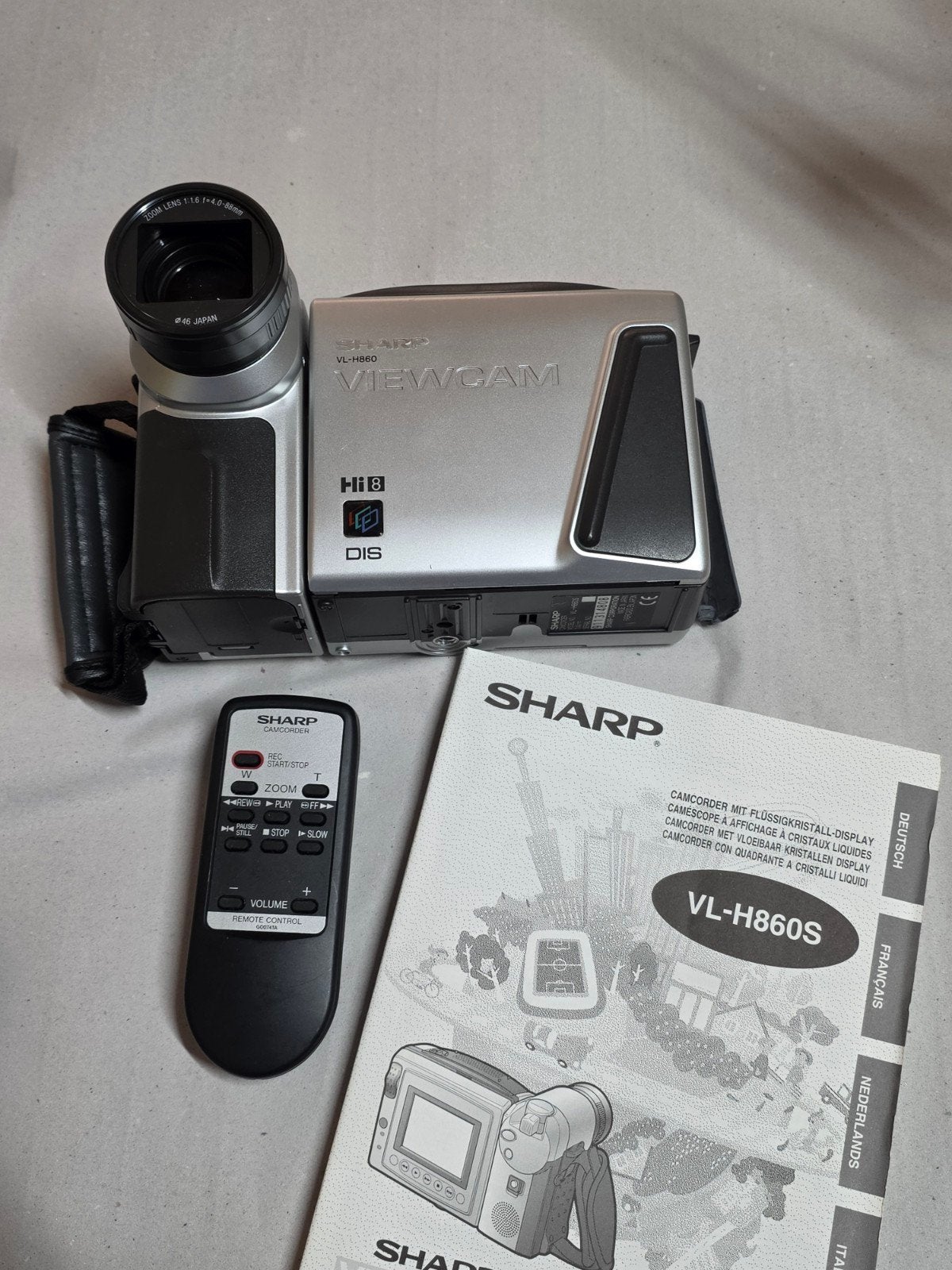 Sharp Viewcam VL-H860S Hi8 Camcorder - Accu defect, Overige soorten, Info@sharp.eu, Camera, Gebruikt