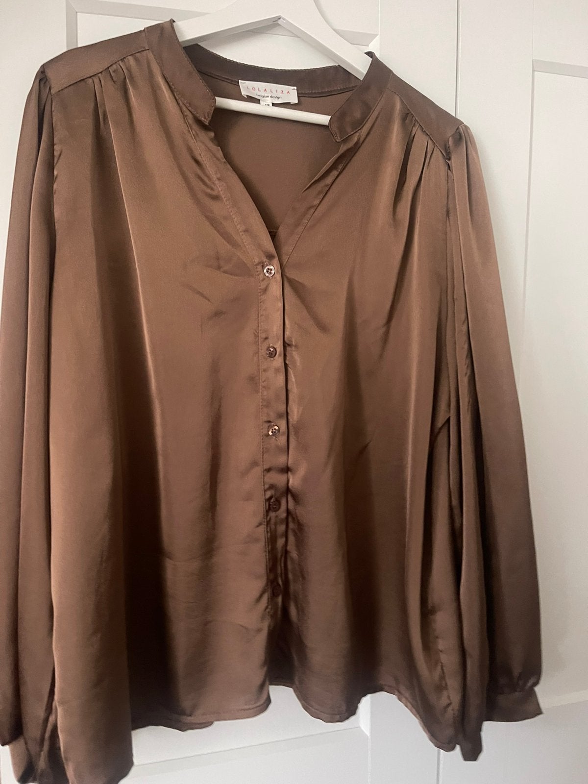 LOLALIZA - blouse cognac/ karamel maat 48, Kleding | Dames, Verzenden, Zo goed als nieuw, Maat 46/48 (XL) of groter, Bruin