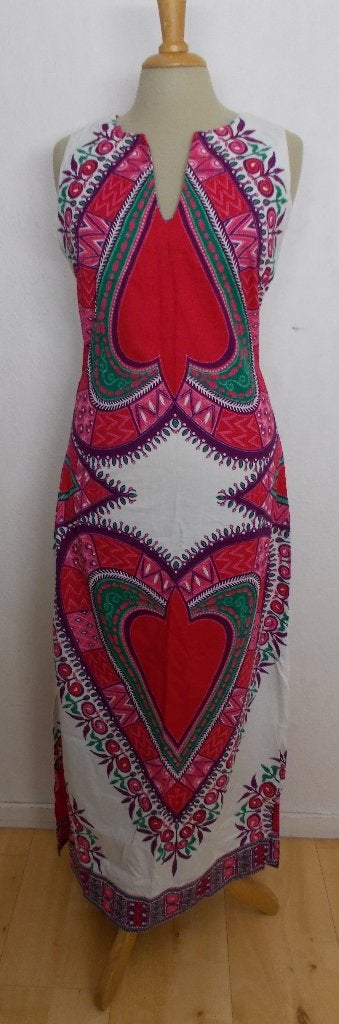 Ibiza/hippie/batik maxi jurk met ethnische print! S, Zo goed als nieuw, Maat 36 (S), Onder de knie, Meerkleurig