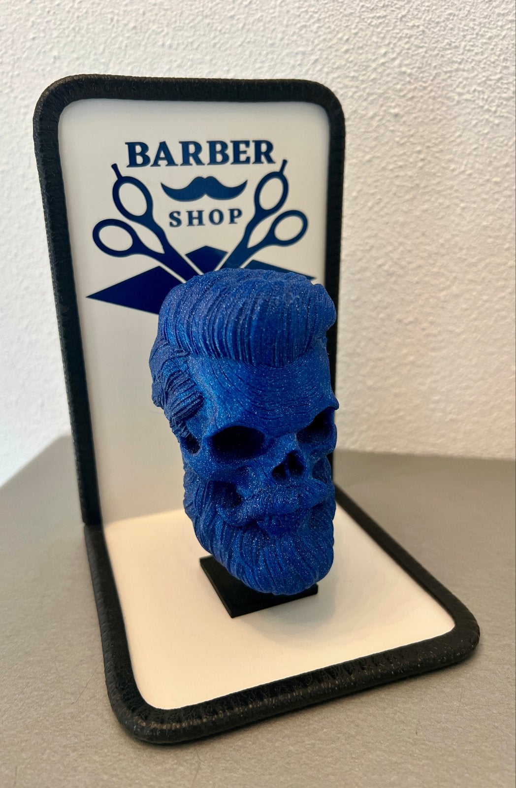 Barber Shop Doodshoofd Decoratie, Ophalen of Verzenden, Nieuw, Reclamebord