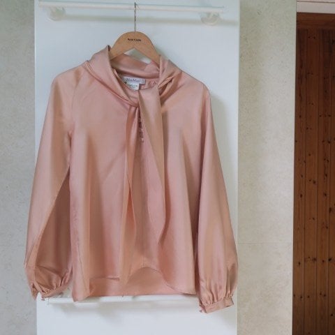Oversized blouse zijde oudroze knooplint Max Mara mt 36(40), Kleding | Dames, Maat 38/40 (M), Max Mara, Nieuw, Ophalen of Verzenden