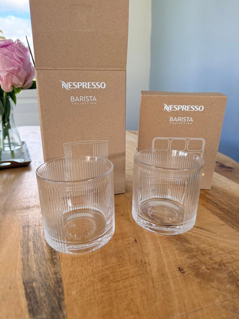 Nespresso Barista Mixology glazen (2 stuks) en Ice tray, Ophalen of Verzenden, Nieuw