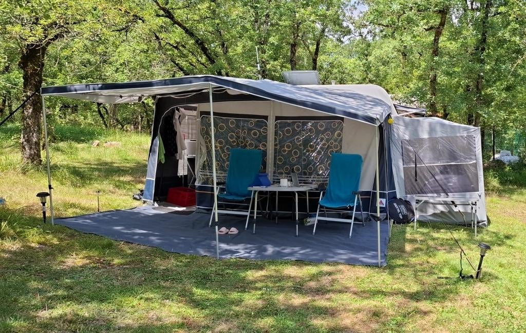 Dorema Goldcamp voortent met luifel en uitbouw, maat 9, Caravans en Kamperen, Ophalen