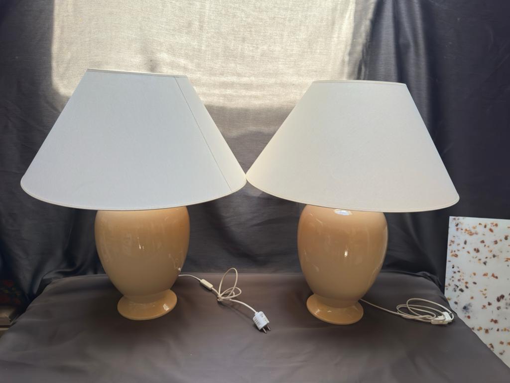 2 Kostka France Tafellamp Voeten - jaren 80 - hoogte 71 cm., Huis en Inrichting, Ophalen of Verzenden, Gebruikt, Overige materialen