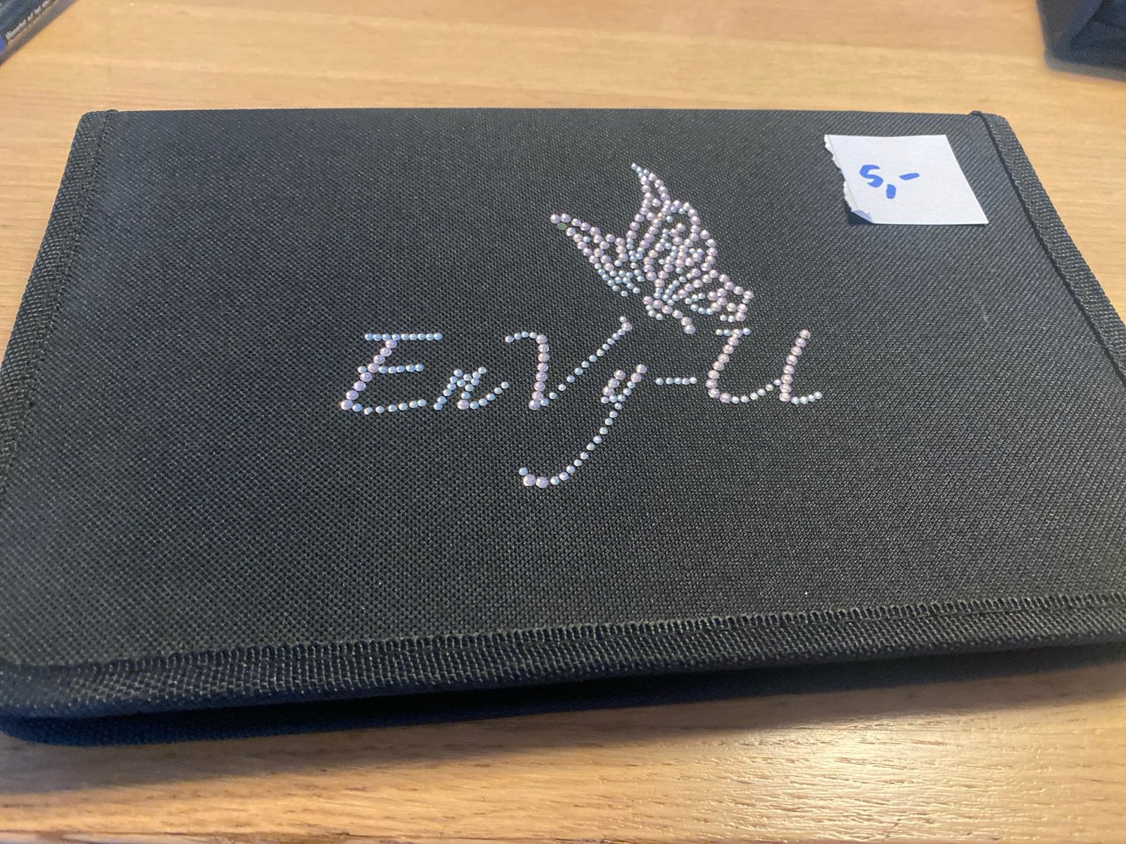 EnVy-U Make-up Kwasten Etui - Zwart met Strass Vlinder, Ophalen of Verzenden, Nieuw, Zwart, Softcase