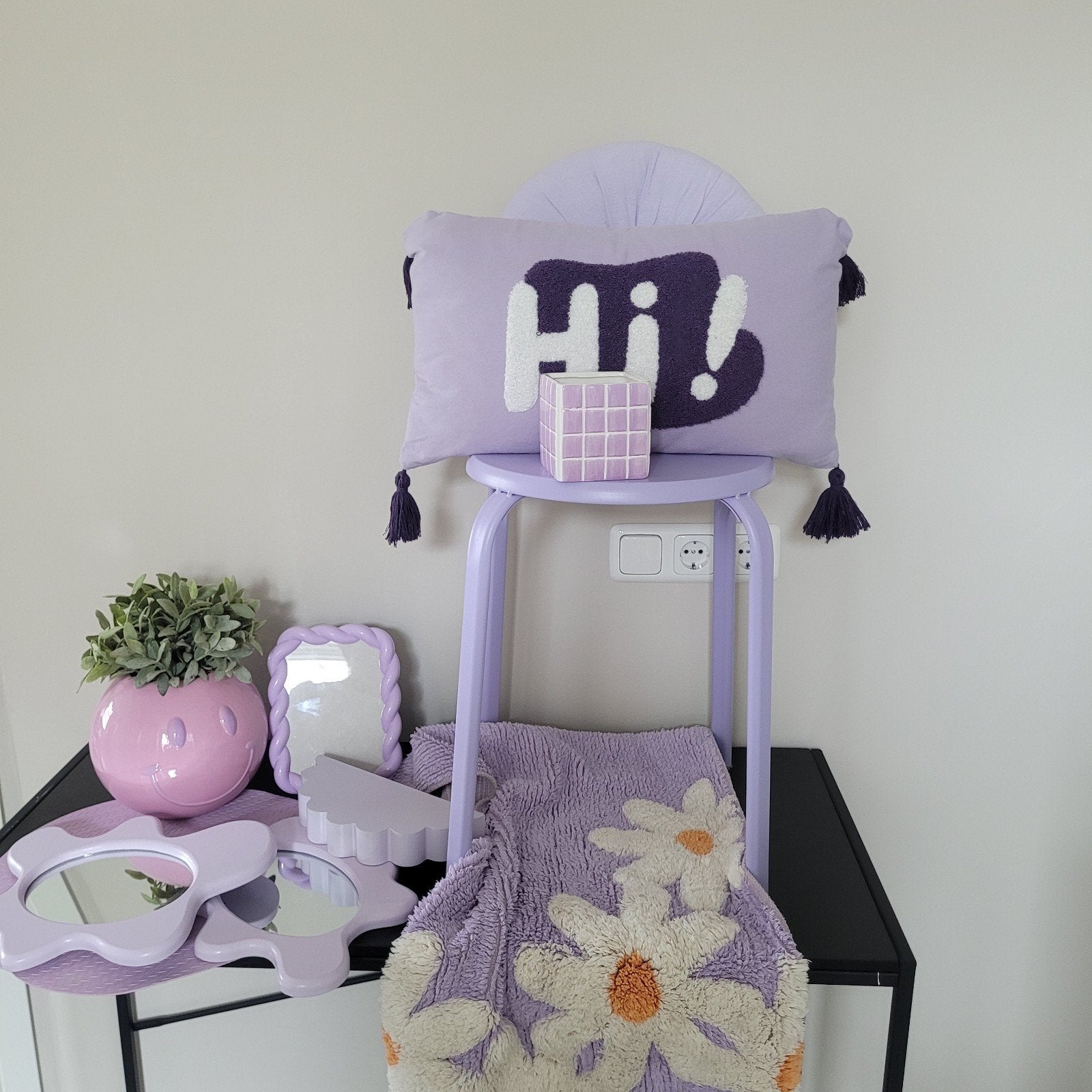Complete set lila accessoires voor meidenkamer, Huis en Inrichting, Woonaccessoires | Overige, Ophalen of Verzenden, Gebruikt