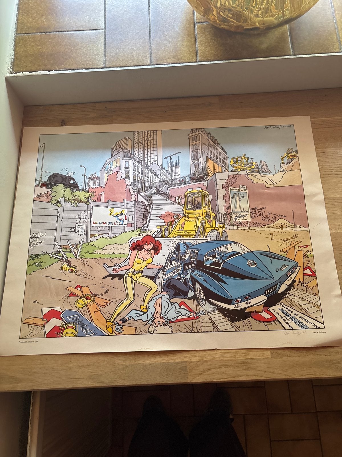 Henk Kuijpers '86 - Jean Razor - Originele zeefdruk, Ophalen, Zeefdruk, Overige technieken, Gesigneerd
