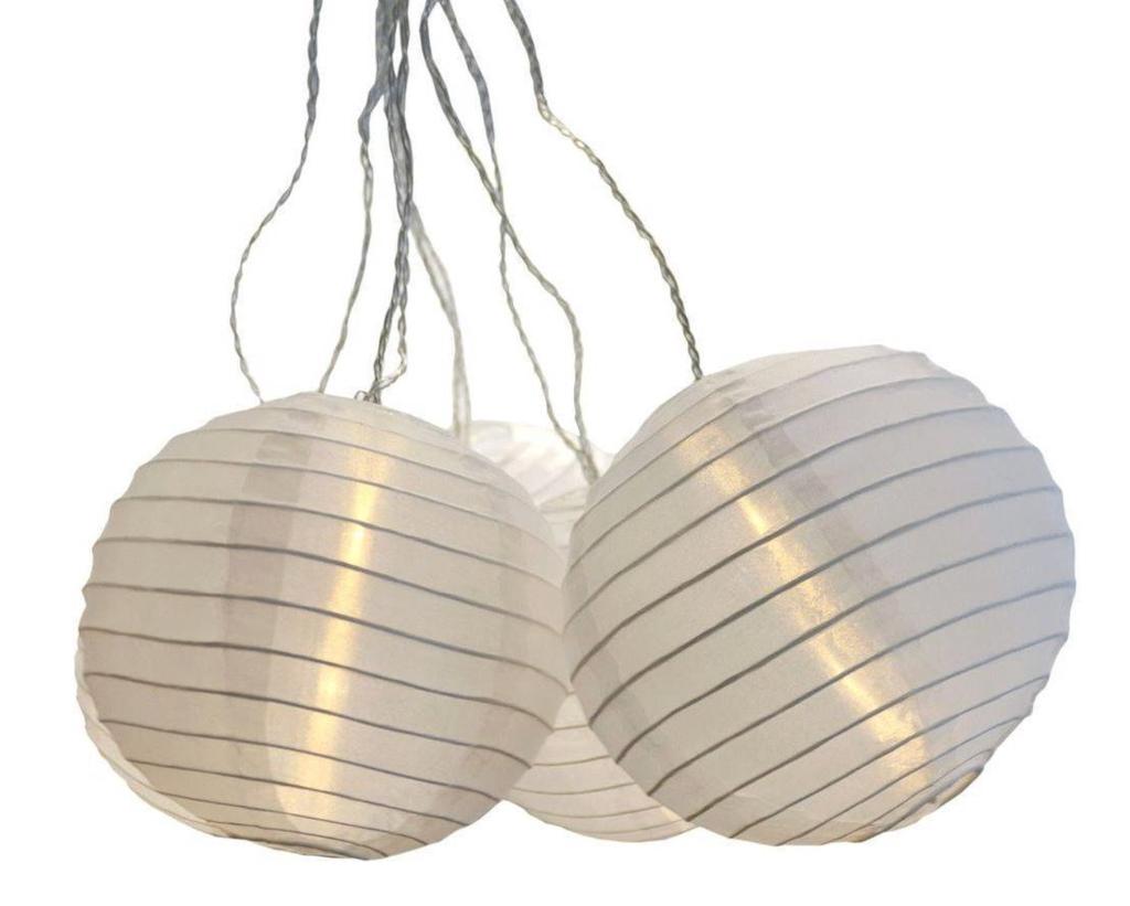 Feestverlichting met 15 Grote LED Lampionnen Wit 17m, Ophalen, Kunststof, Minder dan 50 watt, Overige typen