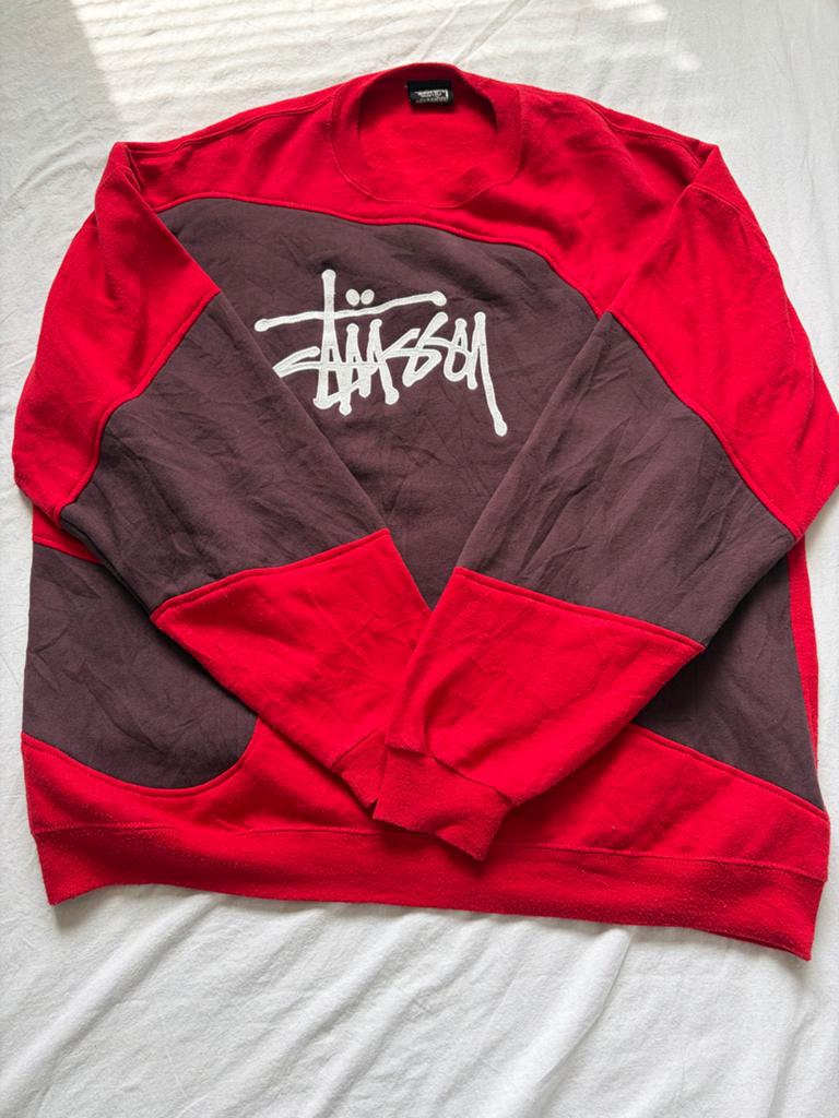 Stussy sweater rood/bruin - Maat XL, Verzenden, Gedragen, Maat 56/58 (XL), Rood
