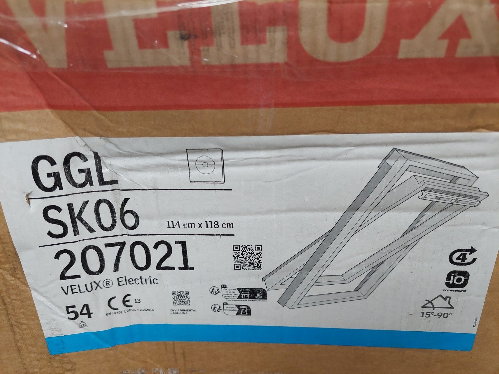 nieuw VELUX ggl sk06 114x118 cm elektrisch! met gootstukken, 80 tot 120 cm, 80 tot 120 cm, Nieuw, Ophalen of Verzenden
