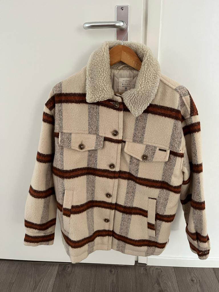 Billabong geruite jas met teddy voering, Ophalen of Verzenden, Nieuw, Maat 38/40 (M), Beige