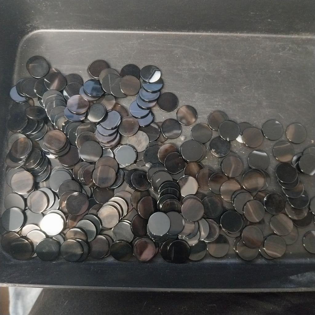 Lot met onyx agaat schijfjes.gepolijst, Ophalen of Verzenden