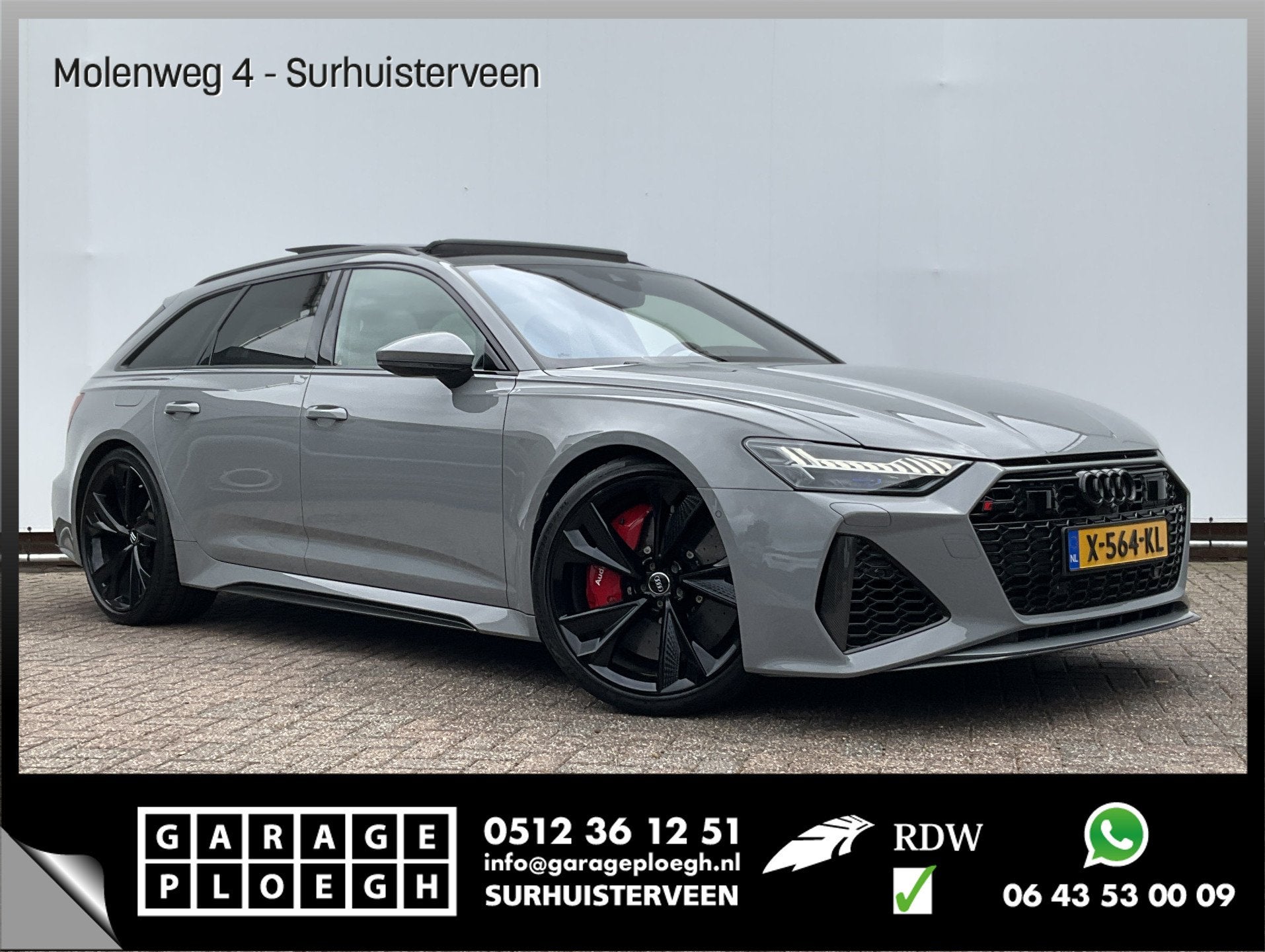 Audi RS6 4.0 TFSI 600PK Ceramic HUD Carbon Nardo 4WS Pano.da, Auto's, Audi, Automaat, RS6, Leder, Vierwielaandrijving