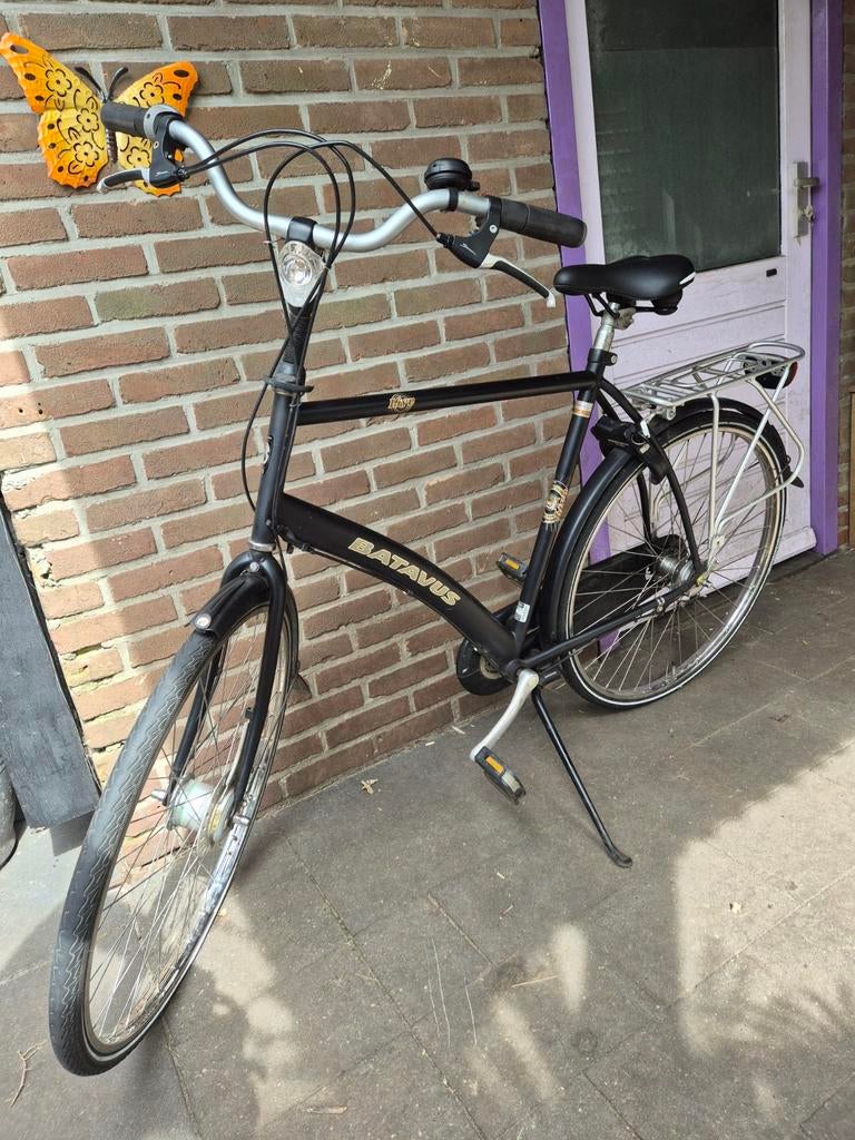 Nette, Zwarte Batavus herenfiets frame maat 61, 24 inch., Fietsen en Brommers, Fietsen | Heren | Herenfietsen, Ophalen, Gebruikt