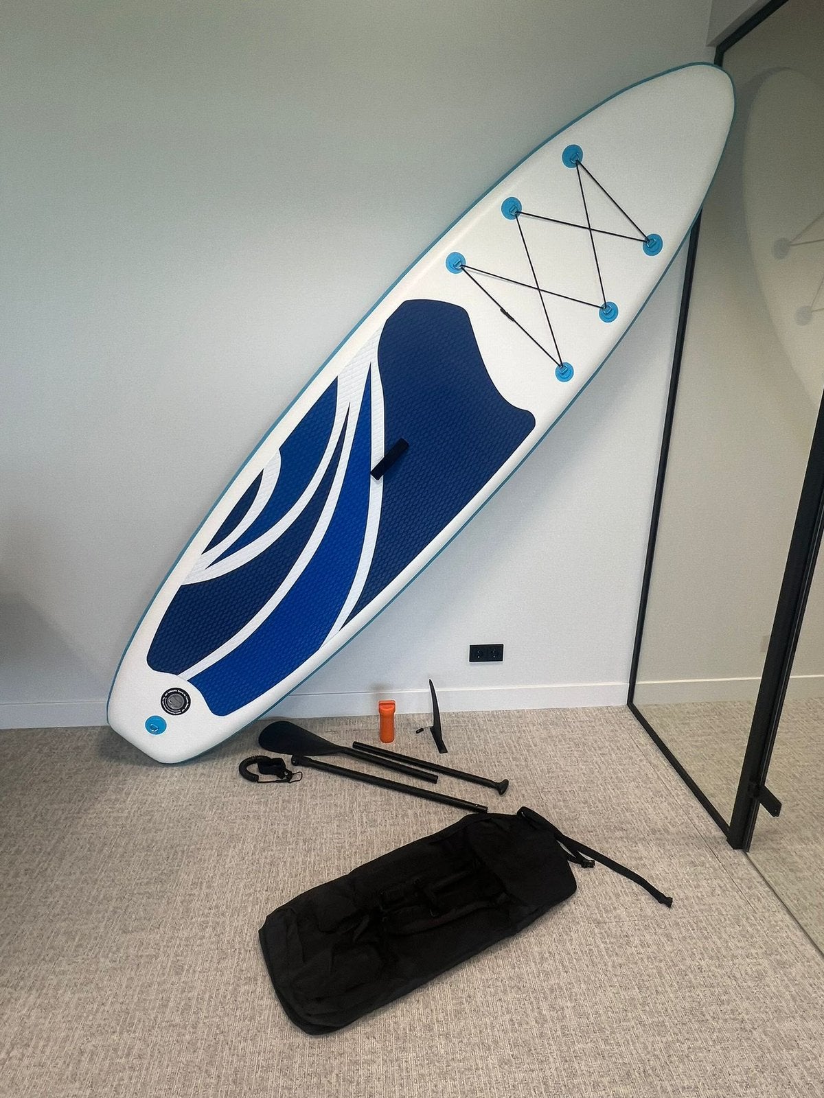 OP=OP Complete opblaasbare SUP board set, Watersport en Boten, Ophalen of Verzenden, Zo goed als nieuw, SUP-boards