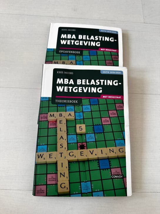 MBA Belastingwetgeving Theorieboek & Opgavenboek 2019/2020, Boeken, Ophalen of Verzenden, Gamma, Gelezen, HBO