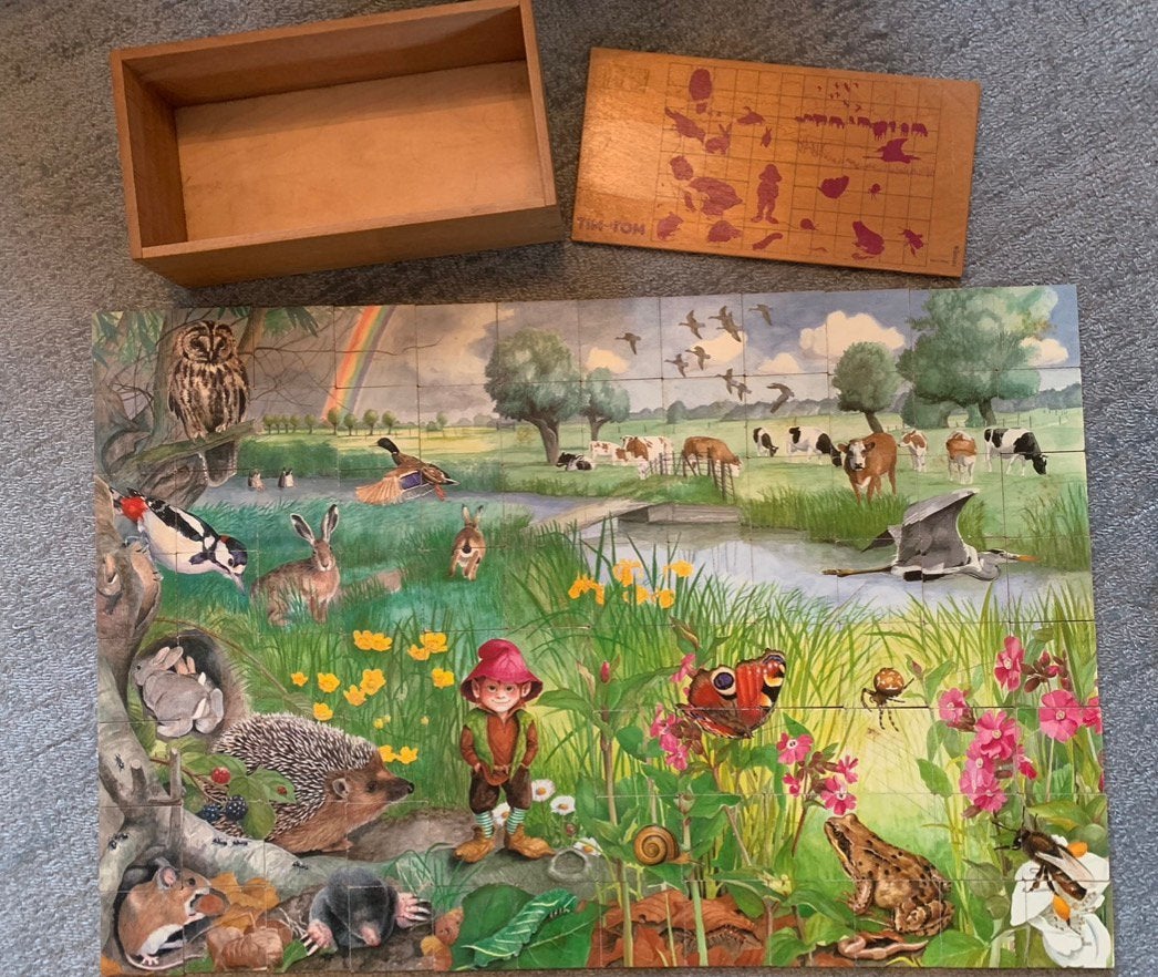 Grote dieren, bos kabouter puzzel, Ophalen of Verzenden, Gebruikt